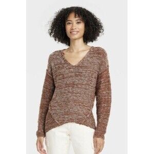 Universal Thread Women's Heathered Brown Knit Sweater Size: Medium (NWT)